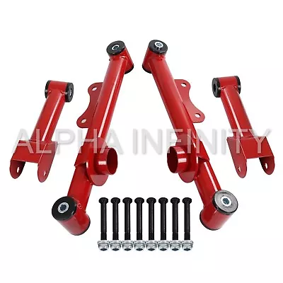 Red Rear Upper Lower Control Arms Kit Hardware For 1979-2004 Mustang GT LX Cobra • $114.99