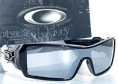 $168.88 • Buy Oakley OIL RIG Polished BLACK POLARIZED Galaxy CHROME Mirror Lens Sunglass 9081
