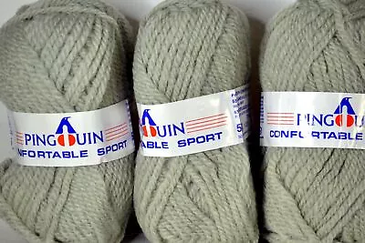 10 Balls X 50gm - FROST (grey/green) - 12 Ply - Wool Blend  - Made In France • $25