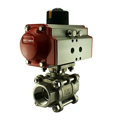 3/4  Inch Pneumatic Air Actuated Stainless Ball Valve Double Acting Air Return  • $149.99