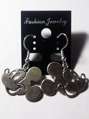 Silver Mickey Mouse Earrings • $12.99