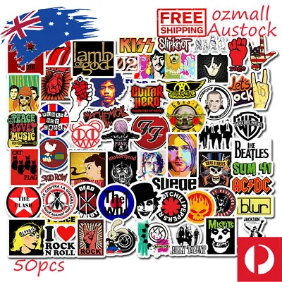 50pcs Music Rock Band Punk Vinyl Decal Stickers Laptop Waterproof Luggage Phone • $4.99