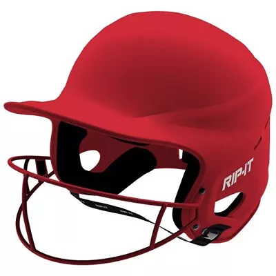 Rip-It Vision Pro Softball Helmet Red With Strap (Small Medium) • $22