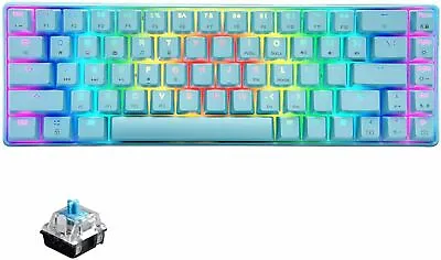 $49.89 • Buy Mechanical Gaming Keyboard Ultra Compact 60% Form Factor Double Shot PBT Keycaps