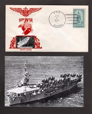 U.S.S. Mindoro (CVE-120) - Naval Ship's Cover -January 1 1951 - Gmahle Cachet • $4.99