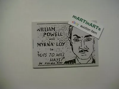 Tijuana Bible Reprint William Powell & Myrna Loy In  Nuts To Will Hays!  • $2