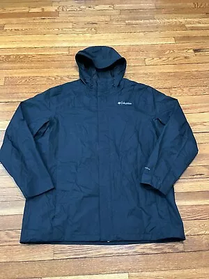 Columbia Men's Omni Tech Windbreaker Packable Rain Jacket Size XL Black • $12.99