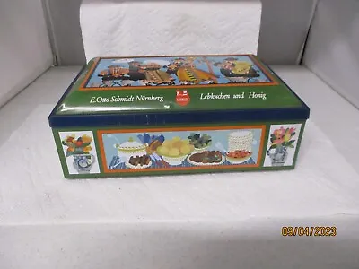 E Otto Schmidt Tin Box Antique Nurnberg Vintage Rare  Lebkuchen Und Honig • $14.99