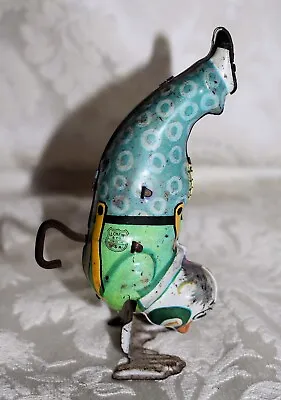 T4e. Vintage J. Chein Tin Litho Toy Clown Does Handstand Walking Needs Work • $32