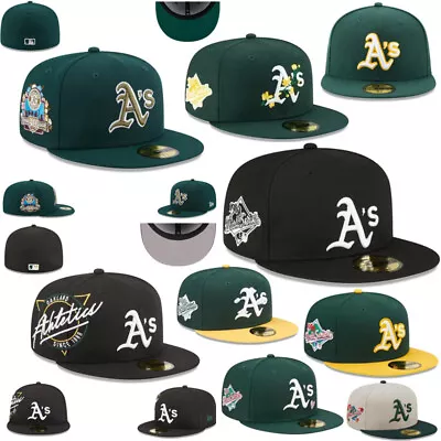MLB Oakland Athletics A's 59FIFTY 5950 Men's Fitted New Era Hat Cap • $15.88