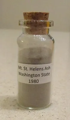 One Vial Of Personally Collected Mt St Helens Volcano Eruption Volcanic Ash 1980 • $7.50