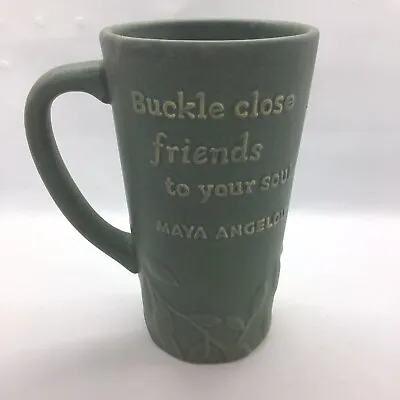 Vintage Maya Angelou Hallmark Large Green Coffee Mug Cup Friends 2003 • $6.96