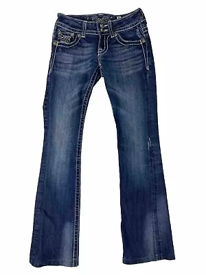 Miss Me Bootcut Jeans Women's Low Rise Medium Wash Blue Size 25 • $40