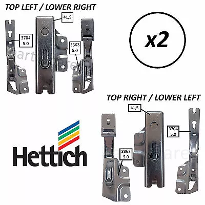 HETTICH 3362 3363 5.0 Fridge Freezer Door Hinges Integrated Top Upper Lower Pair • £40.68