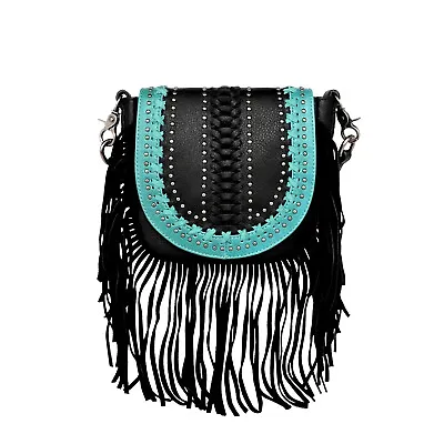 Montana West Fringe Leather Purse Horse Saddle Design Crossbody Bag Pick Colors • $62.99