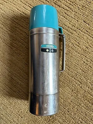Vintage Thermos Stainless Steel Model 2464H Stopper 764 Quart Size Vacuum Bottle • $11.95