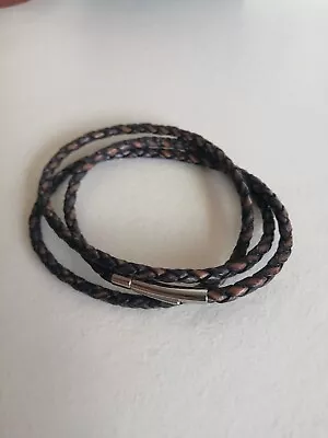 £15 • Buy Tribal Steel Wrap Leather Bracelet