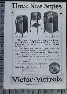 1912 Victor Victrola Phonograph Cabinet Music Dance Sing Vintage Art Ad  Cd46 • $21.95