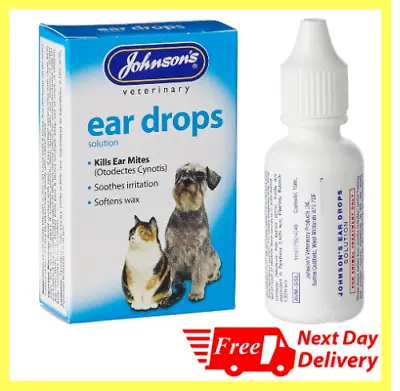 Ear Drops For Pets Dogs Cats Ear Wax Kills Mites Mite Treatment Infection Clear. • £6.17