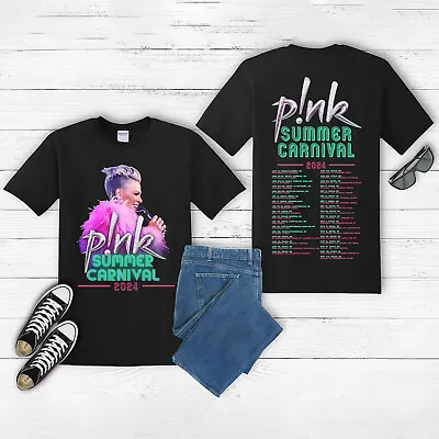P!nk Pink Singer Summer Carnival 2024 Festival World Tour T-shirt For Men Women • $27.49