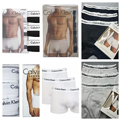 CALVIN KLEIN MENS BOXERS TRUNKS CLASSIC FIT M.L.XL 3 Pack • £16.49