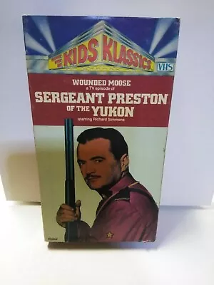 VINTAGE Sergeant Preston Of The Yukon: Wounded Moose TV EP Richard Simmons VHS • $11.88