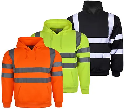 Hi Vis High Visibility Sweatshirt Hooded Hoodie Fleece Work Wear Jumper  • $22.72