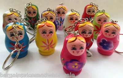 £3.30 • Buy 1 Russian Wooden Doll Keyring Party Bag,Wedding Favours Handbag Charm GREAT GIFT