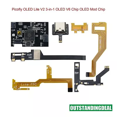 Picofly OLED Lite V2 3-in-1 OLED V6 Chip OLED Mod Chip For Raspberry Pi NS • $17.99