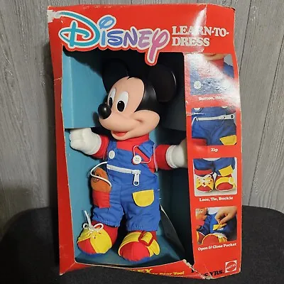 Mickey Mouse Vintage Mattel Disney Learn To Dress Me Doll New In Box • $30