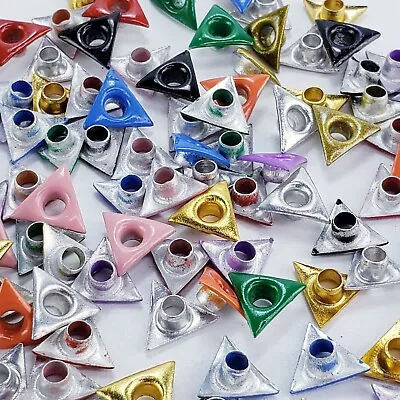 100 Triangle Eyelets 1/8  Scrapbooking Embellishments 10 Colors Stamping Crafts • $1.75