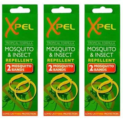 6 X XPEL Mosquito And Insect Repellent Bands - • £4.99