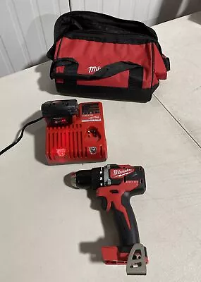 Milwaukee M18 18V Cordless Drill/Driver Kit - Red/Black (2801-21P) - Open Box • $65.95