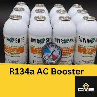 Enviro-Safe AC Refrigerant Performance Booster For R134a 12 Cans And Gauge • $99