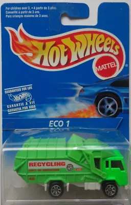 1996 Hot Wheels ECO 1 Col. No Number (7 Spoke Hub Wheels) (International Card) • $3