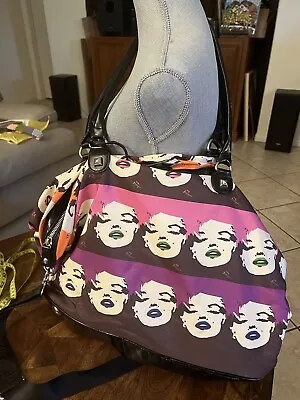 Betsey Johnson Marilyn Monroe Weekender Bag Animal Print Lining SHIPS FAST FREE • $69.97