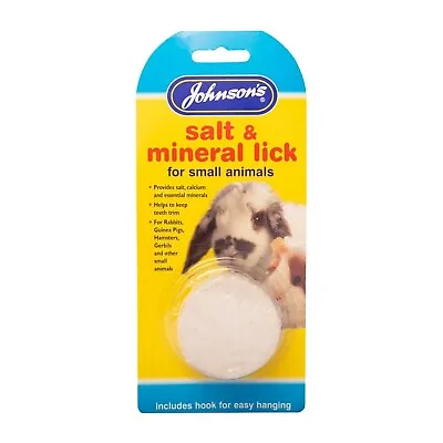Johnsons Salt & Mineral Stone Lick For Rabbits Guinea Pigs Gerbils Hamsters Etc • £3.49