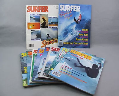 Lot Of 10 Surfer Magazines From 1982-1983 Vintage Surfer Publications • $90