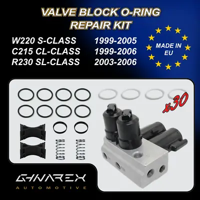 For Mercedes ABC Valve Block Seal Rebuild Repair Kit W220 W215 R230 O'ring Box • $60