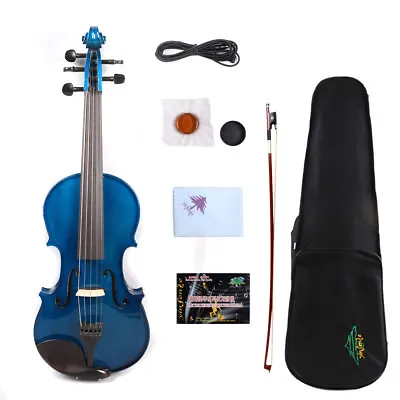 5String Electric Violin Maple Spruce Wood Acoustic Violin Ebony Fittings 4/4 • $180