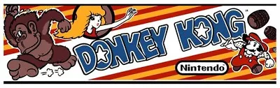 Donkey Kong Arcade Marquee High Quality 22.3”x5.8” • $14.95