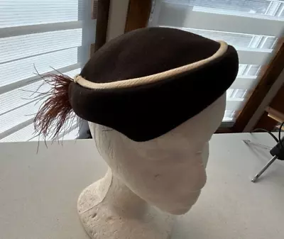 Vintage Henry Pollak Glenover Brown 100% Wool Womens Hat • $14.99