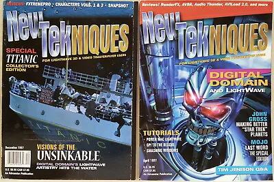 (2) NewTekniques Magazines ©1997 Commodore Amiga Video Toaster Flyer Titanic • $18.98