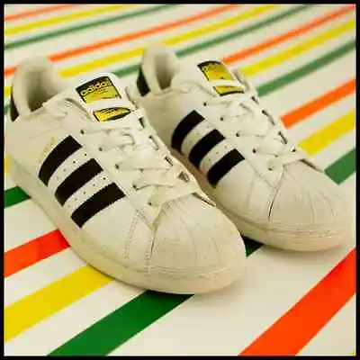 ADIDAS C77124 Superstar TRAINERS White/Black Size UK 5/EU 38 183 O • $55.29