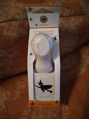 Martha Stewart WITCH Craft Punch Witch Flying On Broom Halloween Crafting BNIB • $30