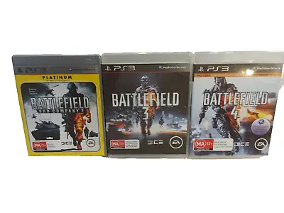 PS3 Sony Playstation 3 Battlefield Bad Company 2 & Battlefield 3 & 4 Shooter • $21.95