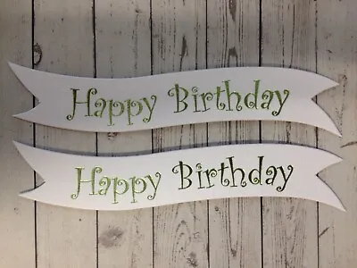 £5.95 • Buy 25 Birthday Card Making Sentiments Embellishments Craft Toppers Banners Green