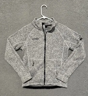 Mammut Neierprum Fleece Jacket Adult Small Gray Full Zip Outdoor Sweatshirt • $39.99