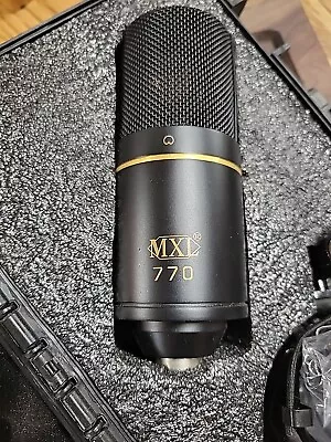 MXL 770 - Condenser Microphone W/ Case And Shock Mount Black Lightly Used • $34.99