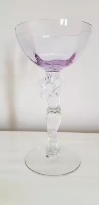 Cambridge Glass Heatherbloom  Optic Champagne Saucer Stem Statuesque 3011 Line • $129